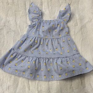 Carter’s Blue  and Yellow Floral Dress with lemon design 6 months